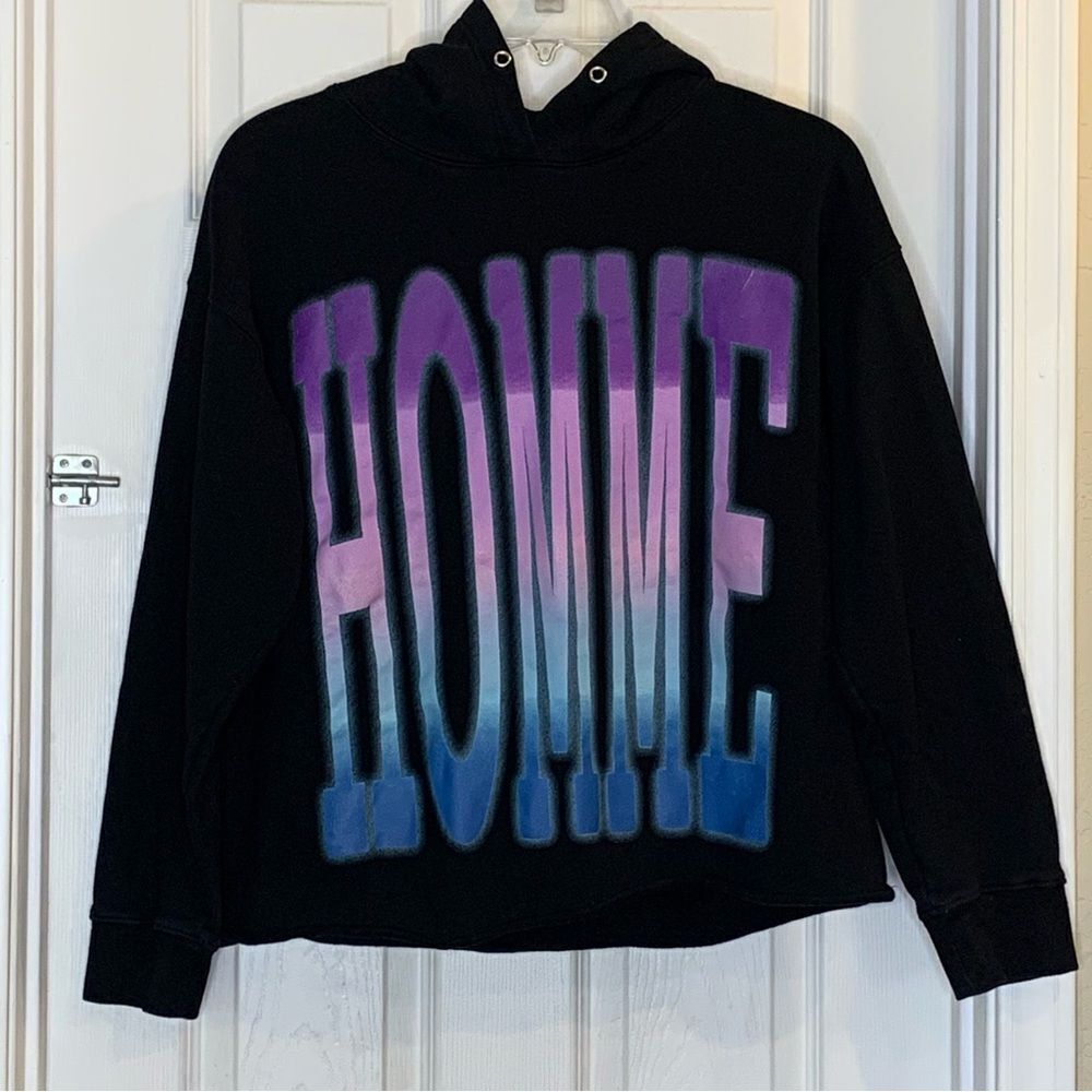 Homme + Femme Twilight Hoodie Black & Purple Size Large